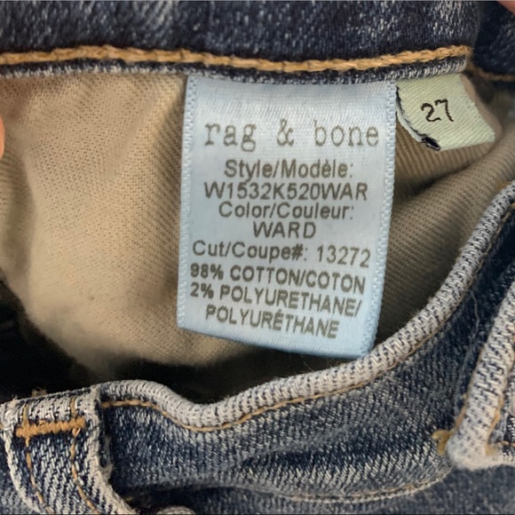 Rag & Bone 10" Skinny Jeans in Ward Wash - Picture 7 of 8